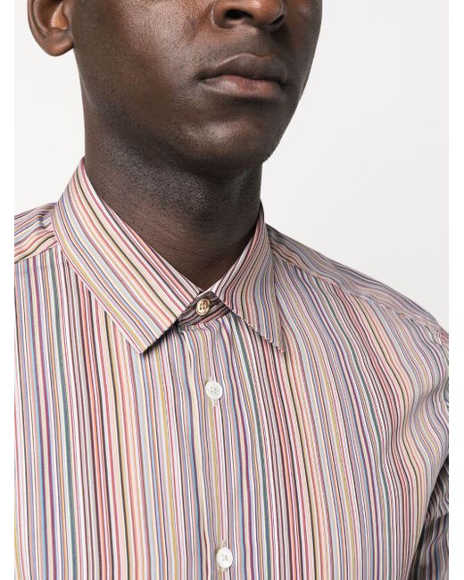Paul Smith Pink Striped Shirt for men