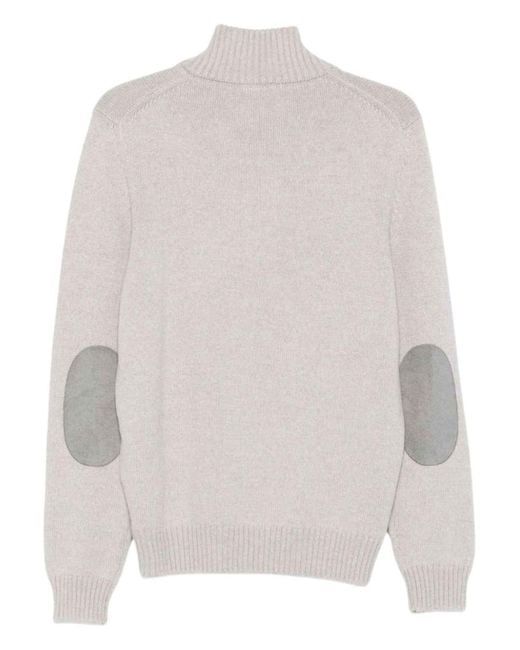Fay White Fine Wool Turtleneck Sweather for men