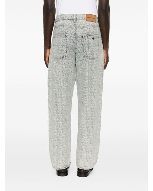 Emporio Armani Gray Denim Cotton Jeans for men