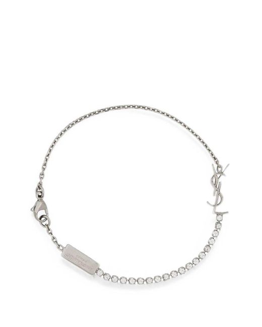Saint Laurent Metallic Cassandre Bracelet for men