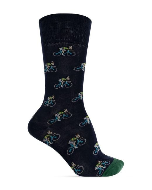 Paul Smith Blue Knitted Socks (Pack Of Three) for men