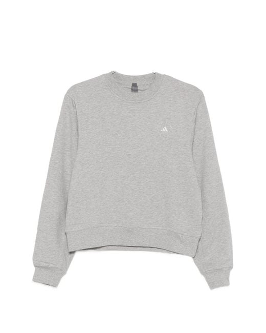 Adidas By Stella McCartney Gray Cotton Crewneck Sweatshirt