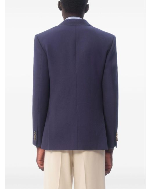 Valentino Blue Single-Breasted Jacket for men