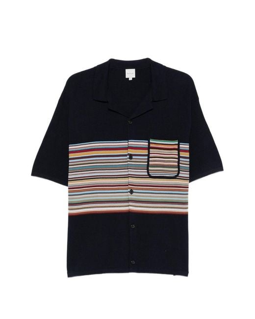 Paul Smith Black Signature Stripe Polo Shirt for men