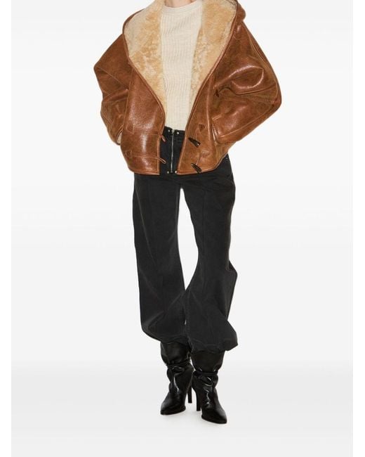 Isabel Marant Brown Amiel Leather Jacket