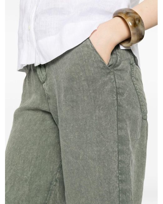 White Sand Gray Linen Trousers