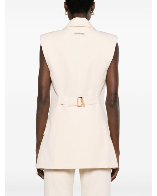 Patrizia Pepe Natural Single-breasted Shoulder-pads Vest