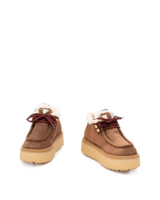 Prada Brown Suede Leather Boots