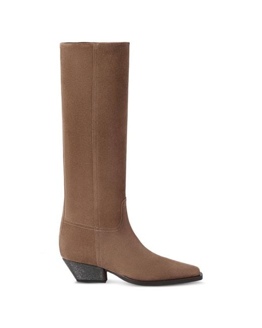 Brunello Cucinelli Brown Leather Boots