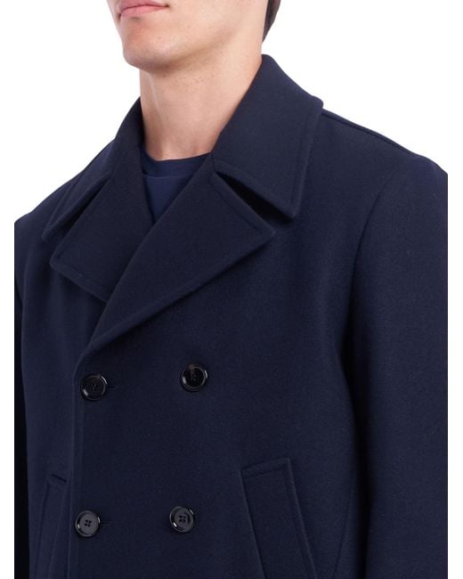 Dondup Blue Double Breasted Jacket Bottoned Down for men