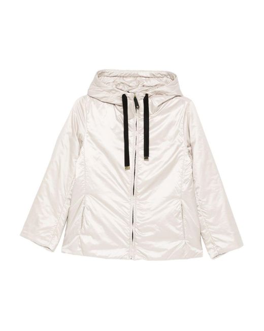 Max Mara White Padded Blouson Jacket