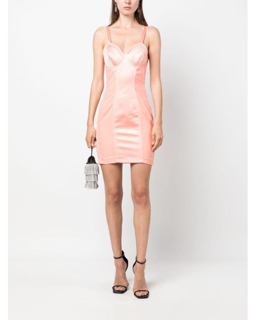 Jean Paul Gaultier Conical Corset Short Dress in Pink | Lyst