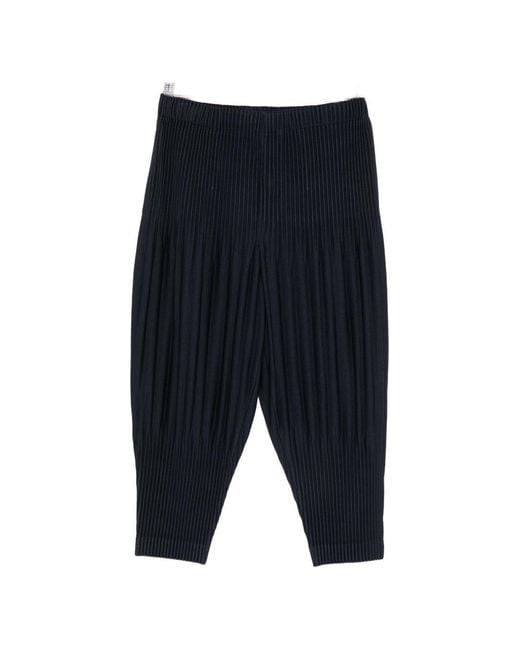 Homme Plissé Issey Miyake Blue Pleated Trousers for men