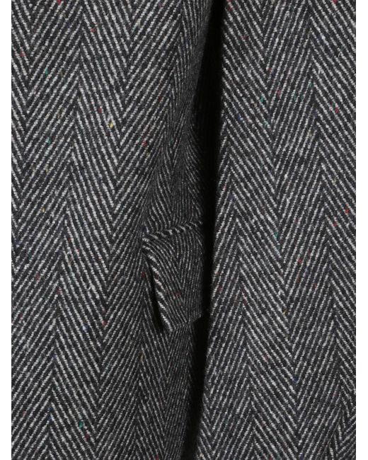 Givenchy Gray Herringbone Coat for men