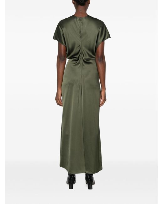 Totême Green Slouch Waist Long Dress