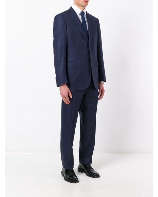Brioni Blue Wool Single-Breasted Suit for men