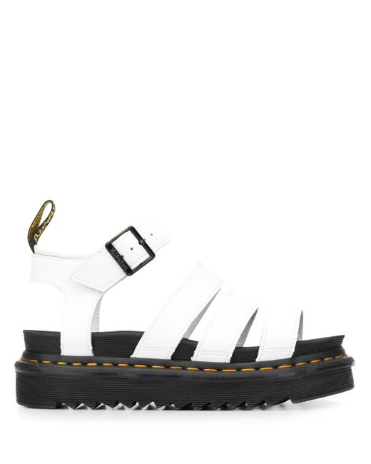 Dr. Martens Blaire Leather Sandals in White Lyst