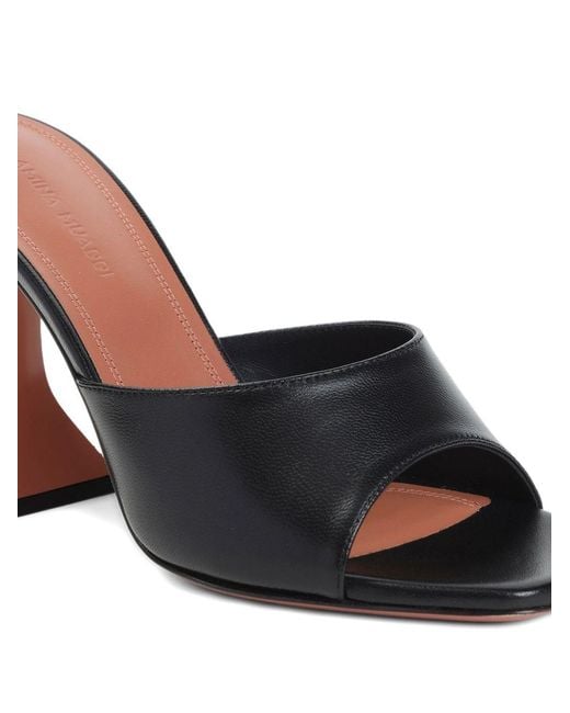 AMINA MUADDI Black Lupida Leather Mules