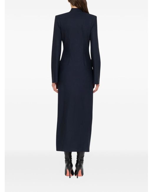LES FILLES D'EVA Blue Wool Pocket Dress