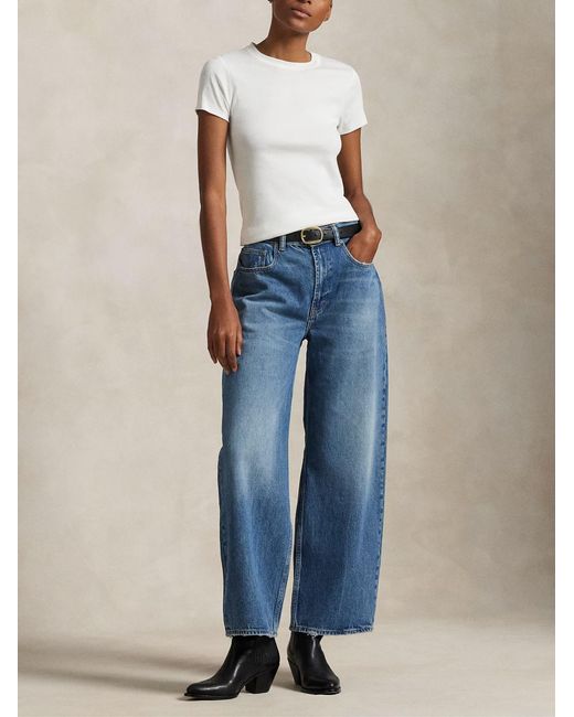 Polo Ralph Lauren Blue Relaxed Wide-Leg Jeans