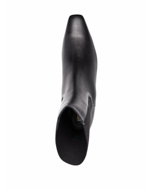 Totême Black Leather Heel Boots