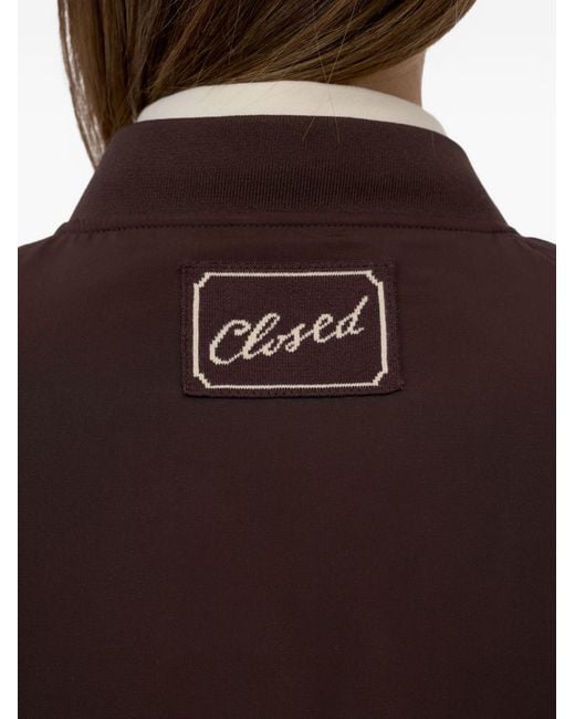 Closed Brown Zipped Blouson Jacket