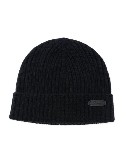 Brioni Black Cashmere Beanie for men