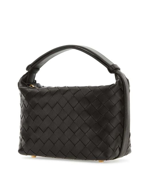 Bottega Veneta Black Wallace Mini Leather Handbag