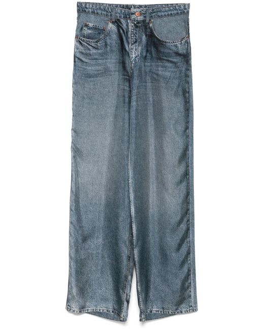 Pierre Louis Mascia Blue Silk Trousers