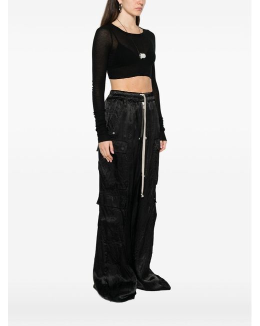 Rick Owens Black Cropped Top