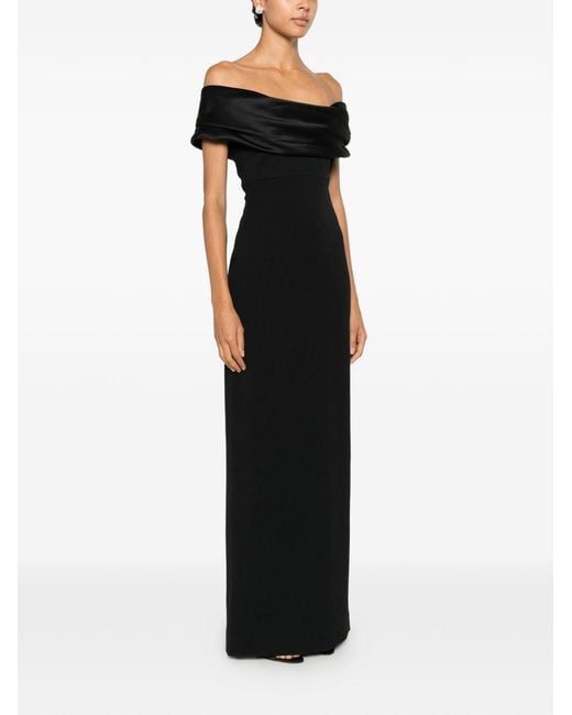 Solace London Black Adele Maxi Dress