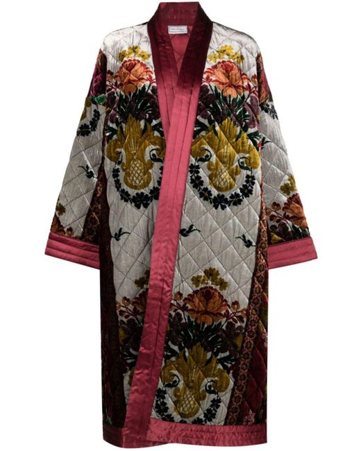 Pierre Louis Mascia Silk Blend Kimono Jacket in Red