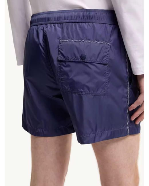 Moncler Blue Logo Swim Shorts for men