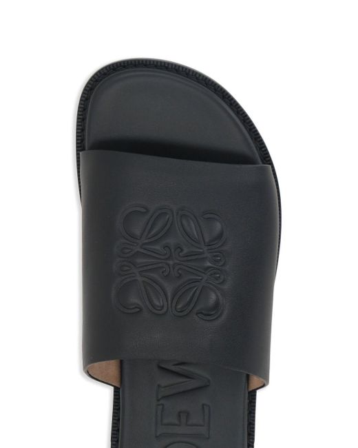 Sandali Slides Anagram Flex di Loewe in Black da Uomo