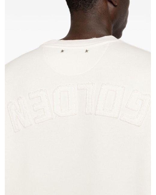 Golden Goose Deluxe Brand White Cotton Crewneck Sweatshirt