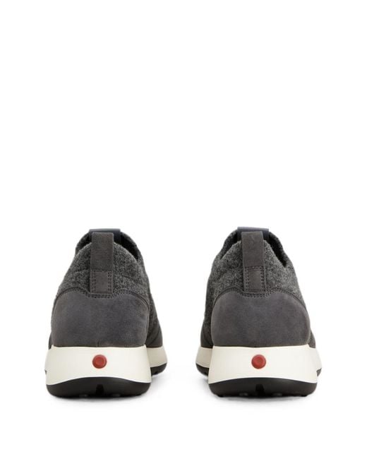 Tod's White Leather And Knit Sneakers for men