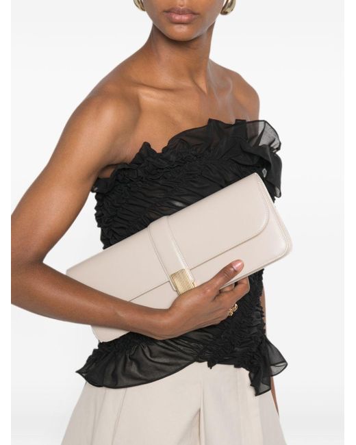 Khaite Natural Blake Leather Clutch