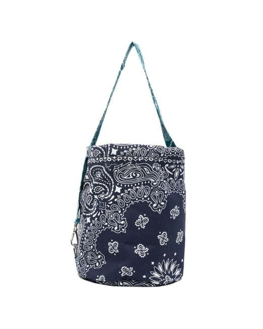 Call it By Your Name Blue Cotton Bucket Bag