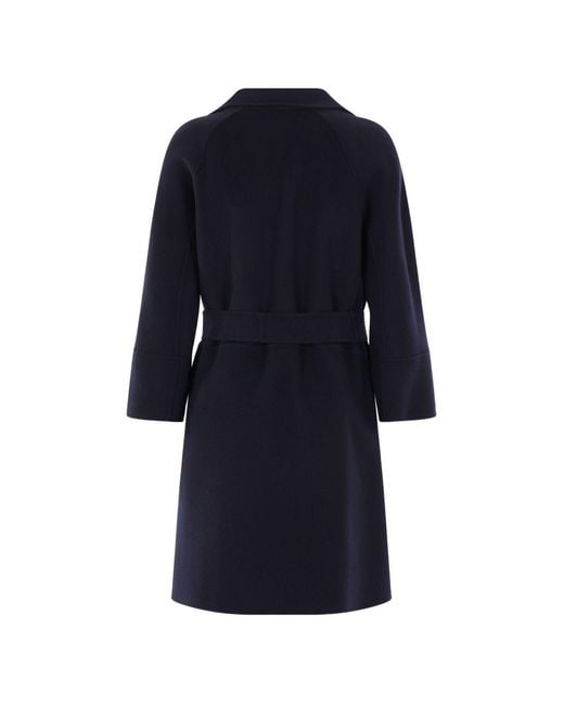 Max Mara Black Wool Midi Coat