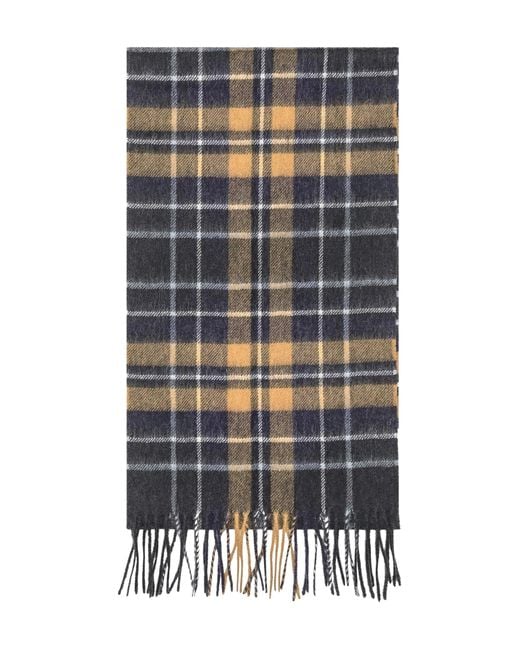 Barbour Gray New Check Tartan Scarf for men