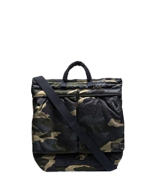 Porter-Yoshida and Co Black Counter Shade Helmet Bag for men