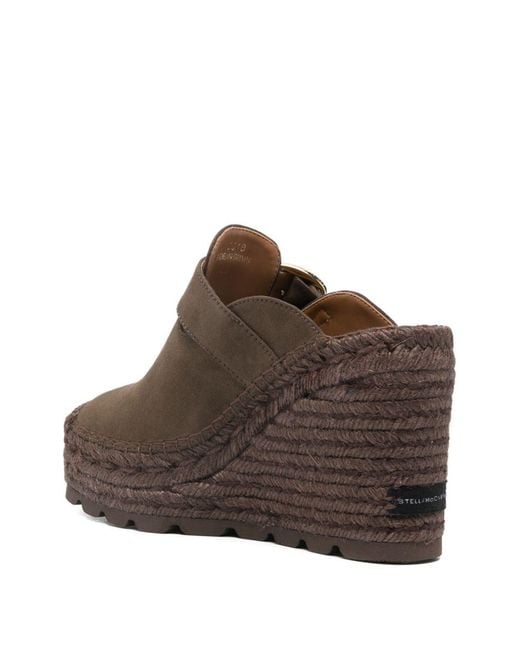Stella McCartney Brown Gaia Suede Clogs