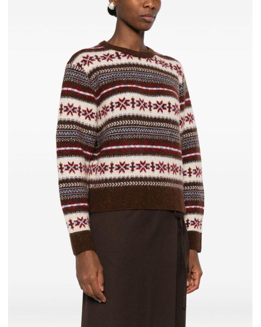 DUNST Red Wool Blend Crewneck Jumper