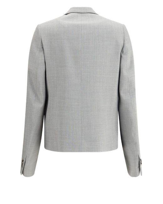 Loewe Gray Wool Single-Breasted Jacket