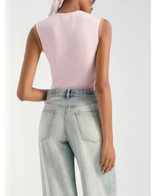 Genny Pink Sleeveless Jersey Top