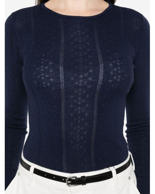 Herskind Blue Wool Crewneck Sweater