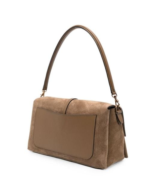 Tod's Brown T Timeless Leather Shoulder Bag
