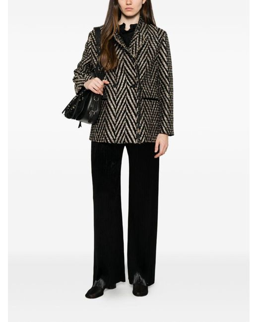 Forte_forte Gray Chevron Oversized Jacket