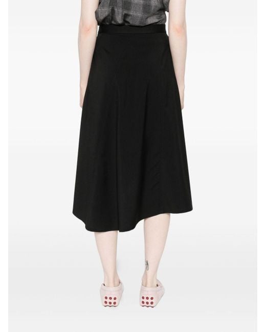 Loewe Black Asymmetric Midi Skirt