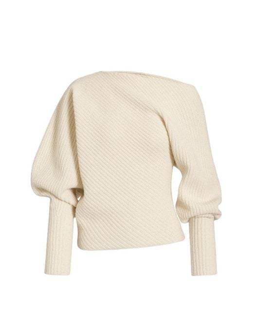 Alberta Ferretti Natural Wool And Cashmere Sweater